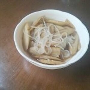 圧力鍋で作るごぼうと糸こんの煮物